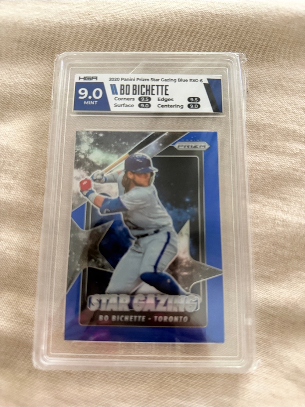 Bo Bichette Star Gazing Blue Prizm Card - HGA 9